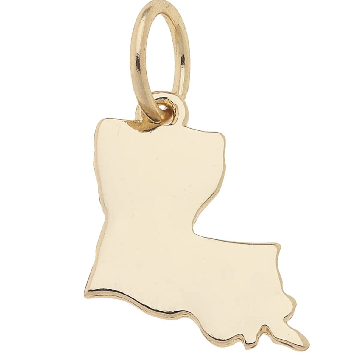 Louisiana State Charm Shiny Gold Plated